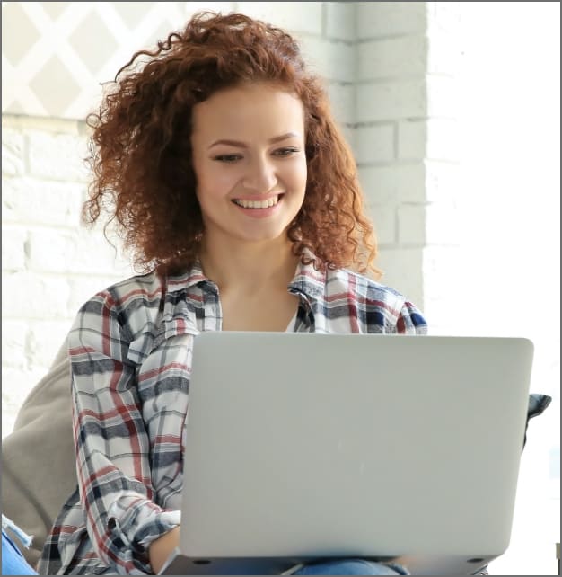 woman smiling
