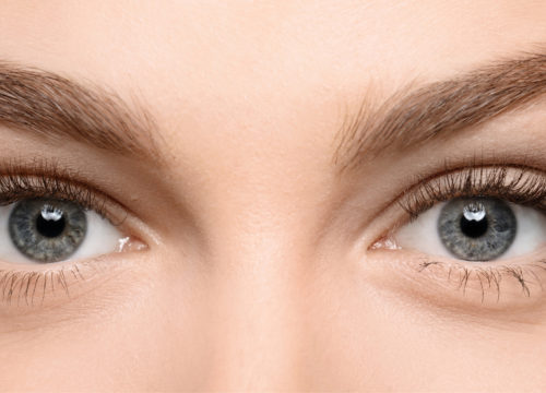 Closeup on woman's eyes