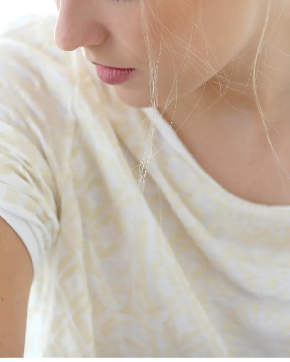 Young woman in a white shirt